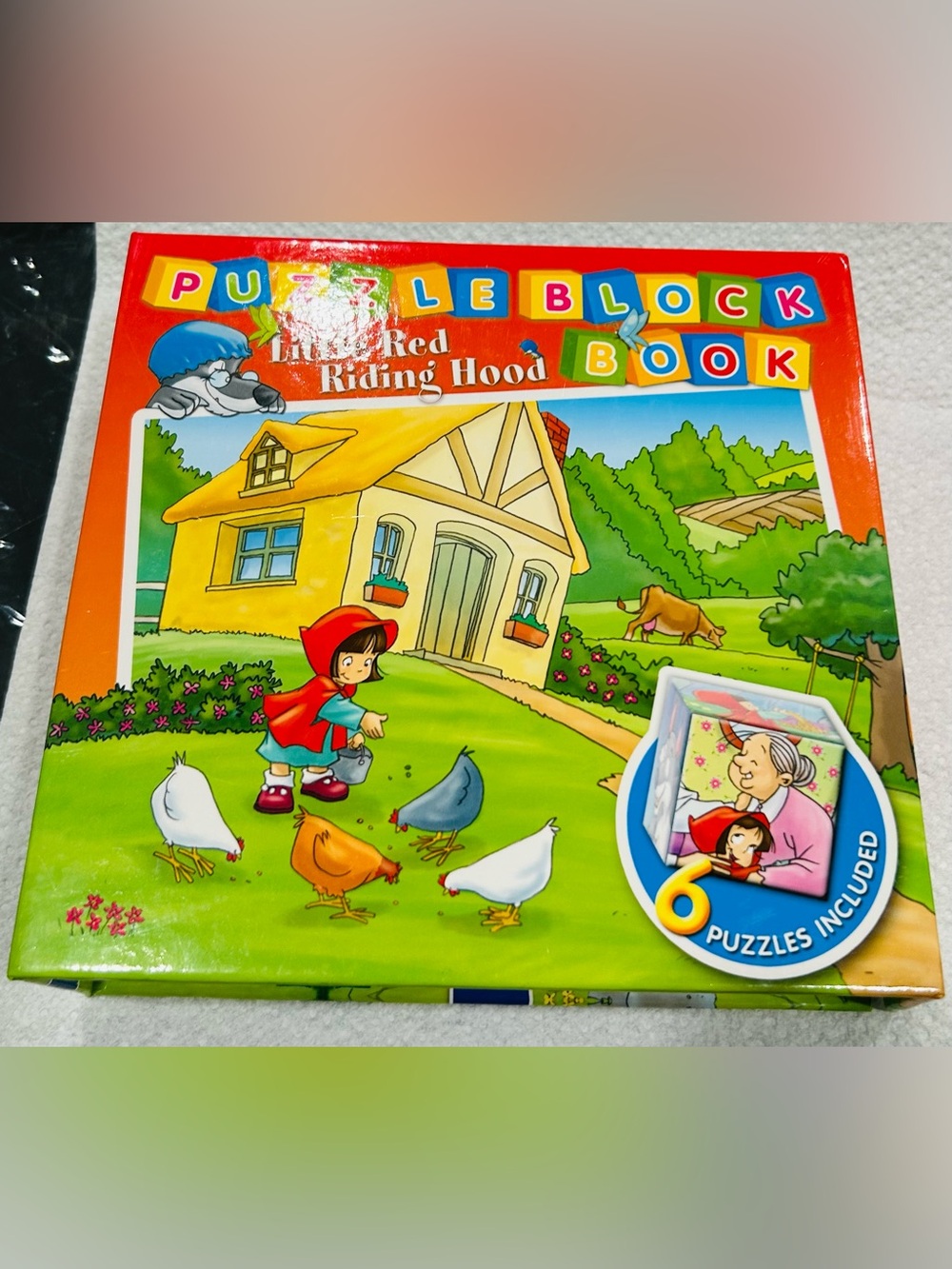 Little Red Riding Hood Puzzle Block Book - Red & Multicolor